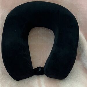 Soft Memory Foam Black Neck Pillow. Like new.